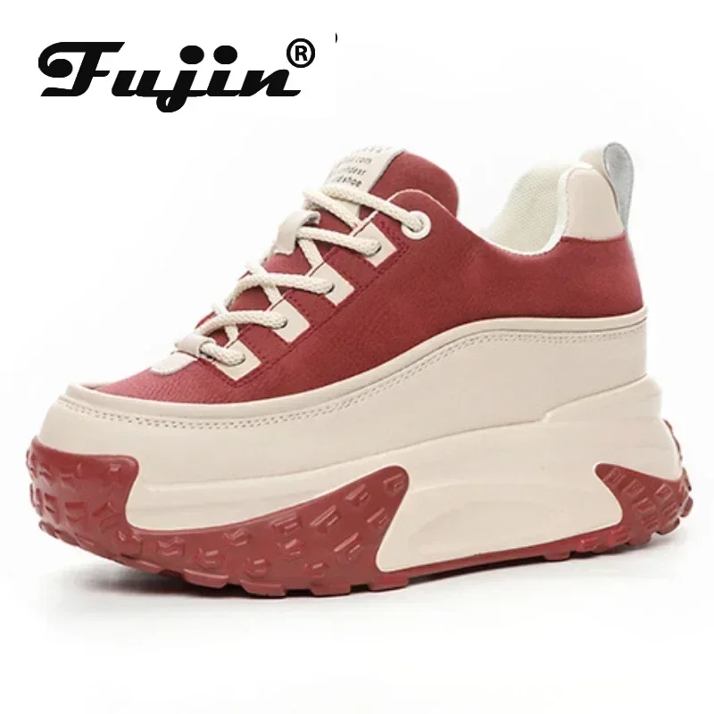 

Fujin 7 см мотоциклетные массивные кроссовки, весенняя обувь, ботильоны из коровьей кожи, мокасины, женские ботинки, женская модная осенняя обувь