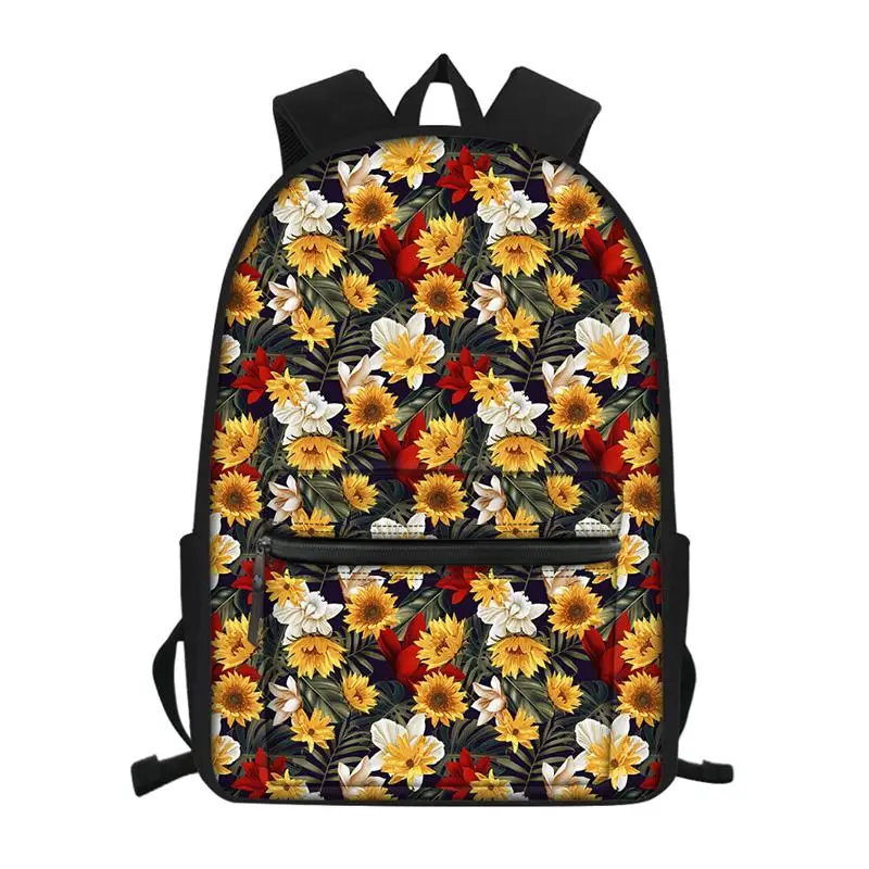 Sunflower Printing For Girls Backpacks School Bags Large Capacity Book Rucksacks Travel School Beg Mochila Escolar