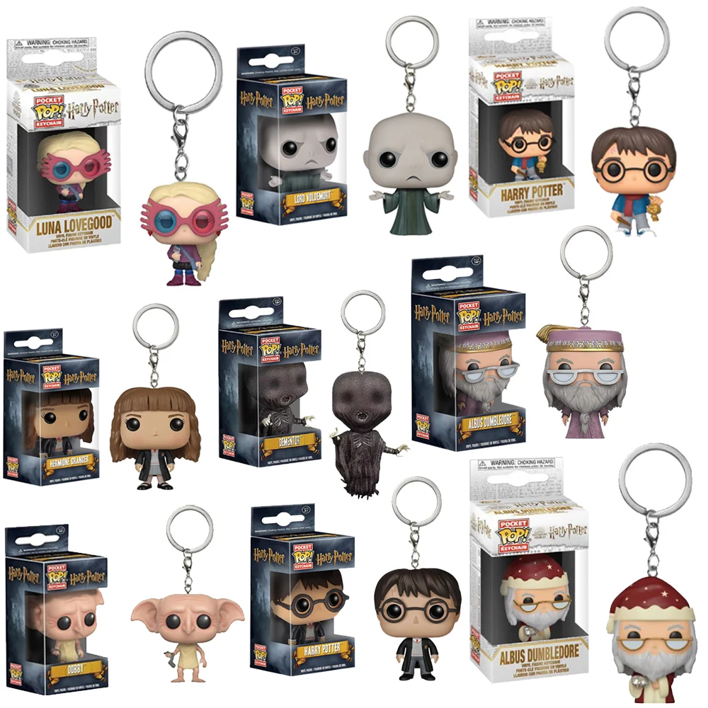 Nuevo Llavero de la Serie Harry Potter: Ginny, Ron, Hedwig, Snape, Luna, Fawkes, Dumbledore, Figuras de Acción de Bolsillo, Juguetes y Regalos
