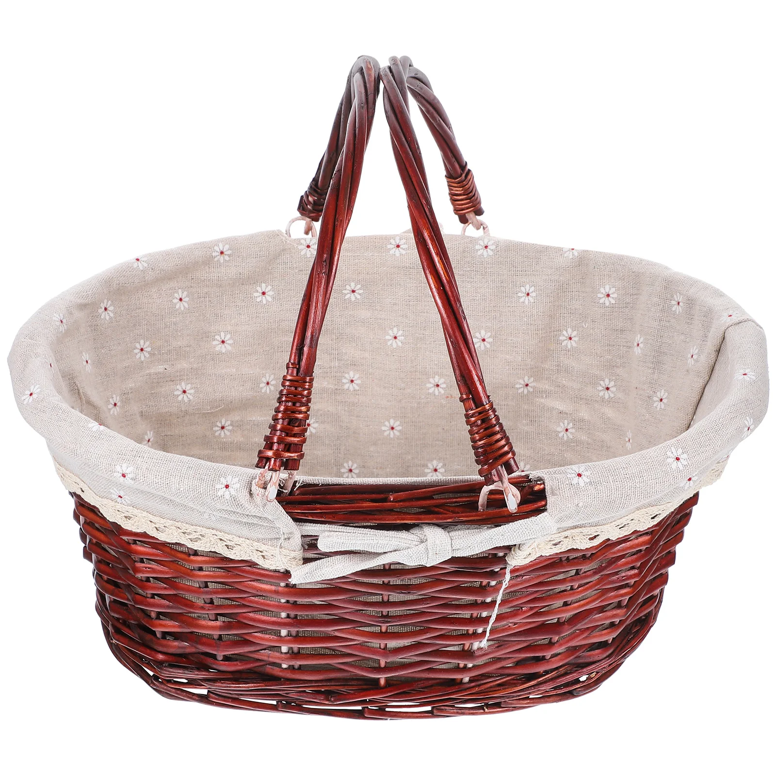

Rattan Fruit Basket Wicker H woven Household Storage Small Size Delicate Lining Versatile Use Protect Food Gifts Kitchen Bar