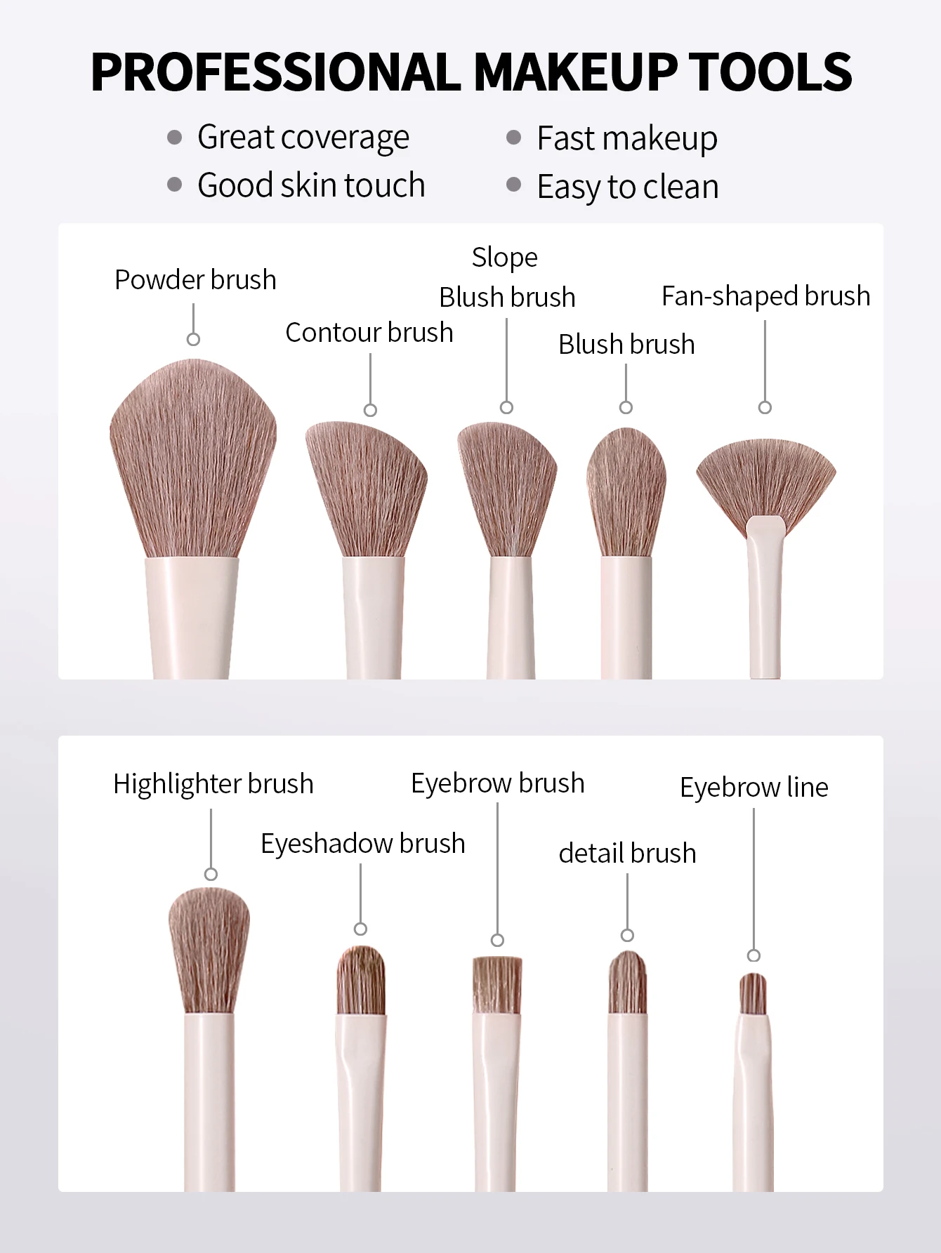 Blush and contour brush detail