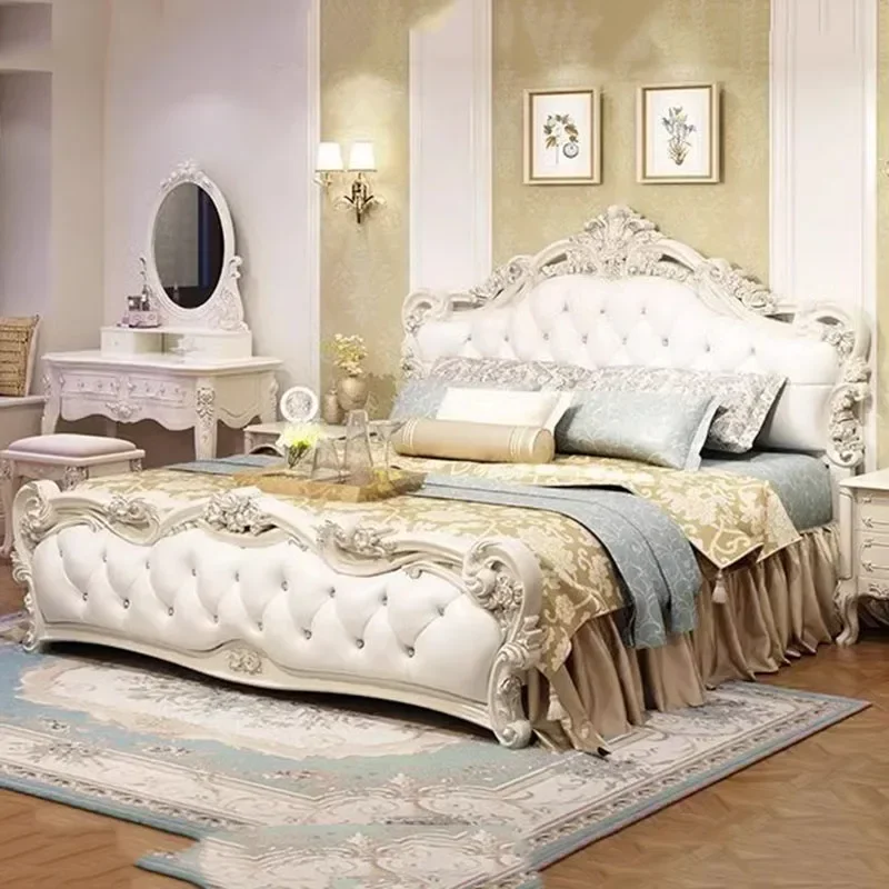 

Nordic Queen Bedroom Double Bed Under Storage Modern Twin Double Bed Luxury Bedroom Princess Letto Matrimoniale Home Furniture