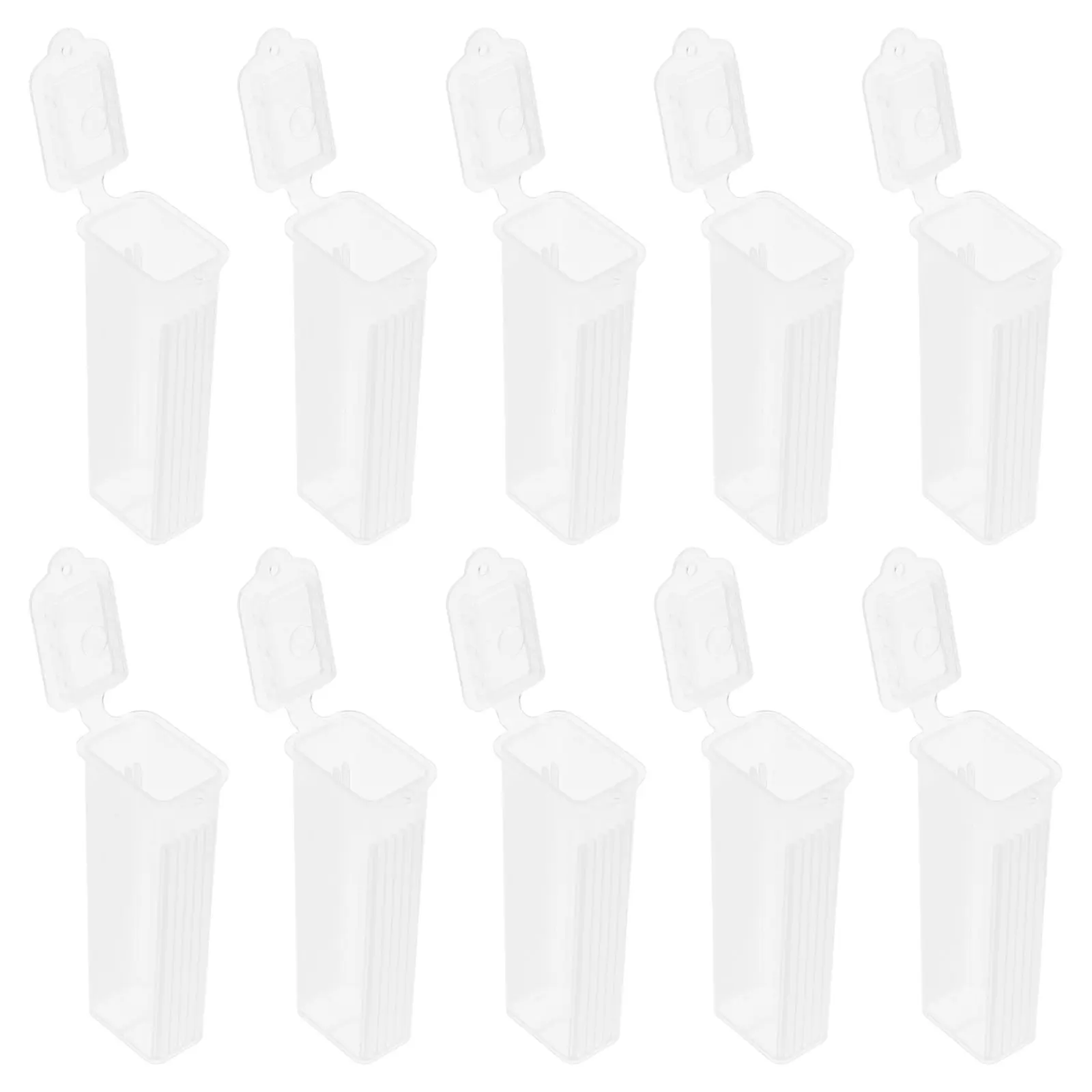 10pcs Pathological Slide Storage Box Plastic Circular Staining Jar Microscope Supplies Swab Holder Lab Use