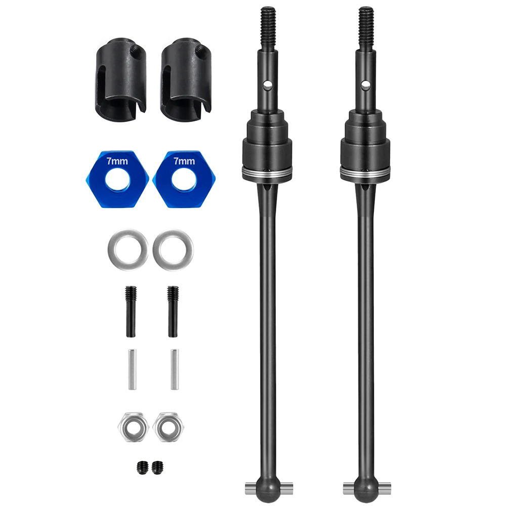 Mibidao 4 pcs Stahl vorne & hinten Antriebswelle cvd für Schrägstrich 2wd rc Kurzkurs LKW Auto Upgrade Teile