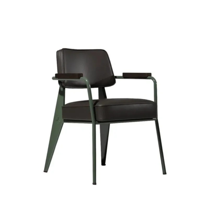  Nordic Wrought Iron Backrest Conference Chair Coffee Shop Restaurant Armchair Metal Modern Minimalist Negotiation Chair