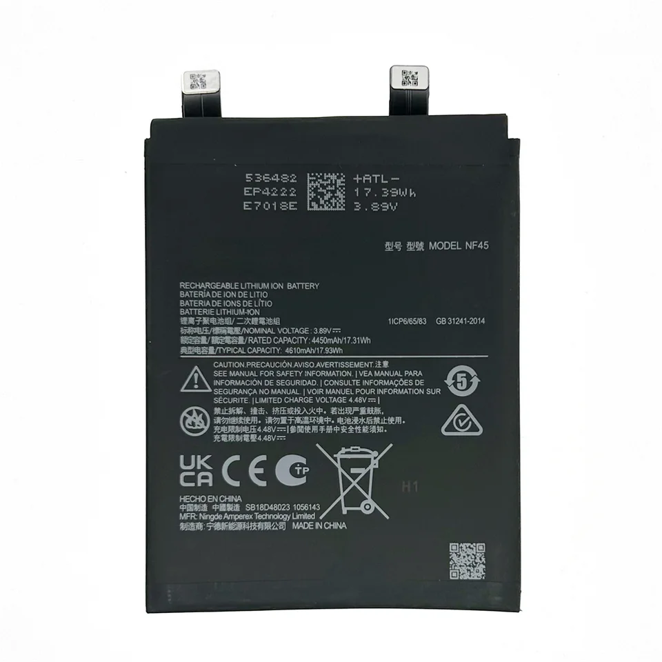 Batería 100% genuina NF45 para Motorola X30 Pro EDGE 30 ULTRA XT2241-1 XT2241-2 4610mAh batería de repuesto + herramientas 5