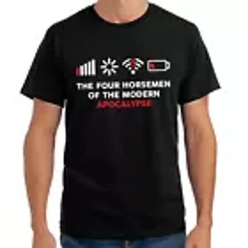 

The Four Horsemen of the Modern Apocalypse Nerd Geek Gamer Comedy Fun T Shirt