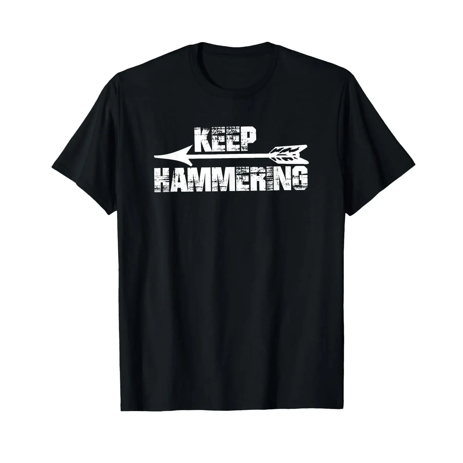 Keep Hammering Archery Sports T Shirt for Men vintage Washed Stylish Comfortable graphic fashion Casual homme Slightly