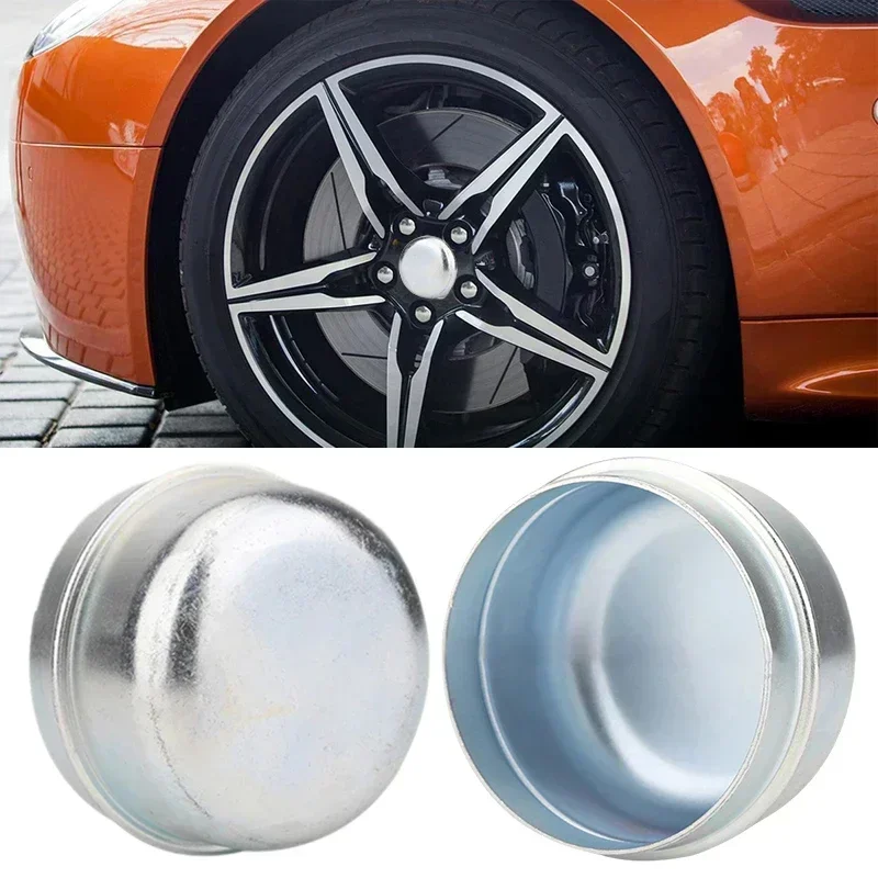 

2Pcs Replacement 50Mm Metal Dust Cap Wheel Hub Trailer Bearing Grease Cover Axle Hub Caps Caravan Boat Rv Parts Accessories