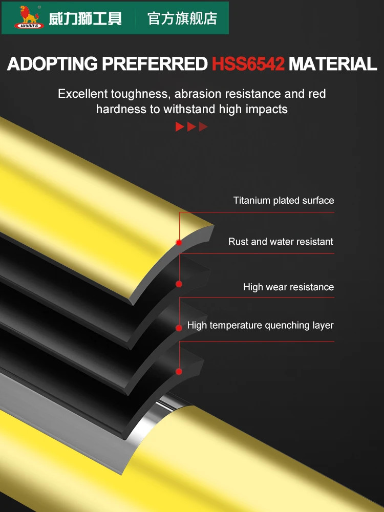 Imagem -03 - Wyns-high-velocidade Steel Titanium Broca Grupo Máquina Integrada Tapping Screw Tap Open Tool Grupo 6542 Pack