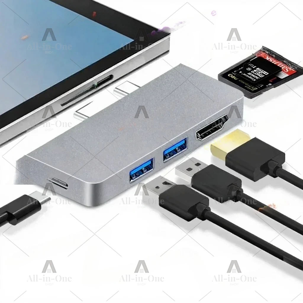 Type-c Usb C Adapter Hub Sd/tf Docking Station For  9 8 Pro X Converter Adapter 4k Hdtv