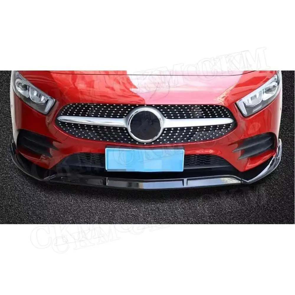 

For W177 ABS Head Bumper Chin Guard Front Lip Shovel Spoiler for Mercedes Benz A Class W177 Sport A45 AMG 2019 2020