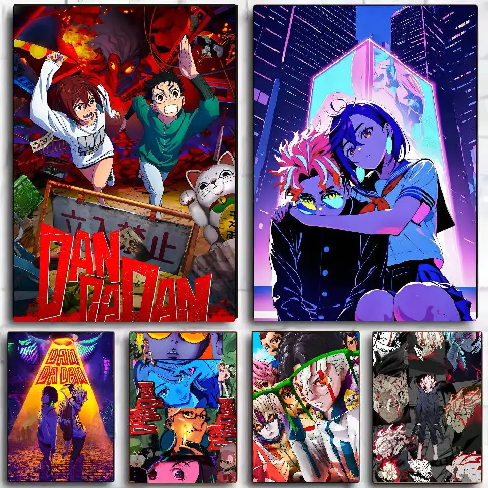 Póster clásico de Anime Dandadan sexto, arte autoadhesivo, pegatina impermeable, decoración de pared de habitación de dormitorio y cafetería