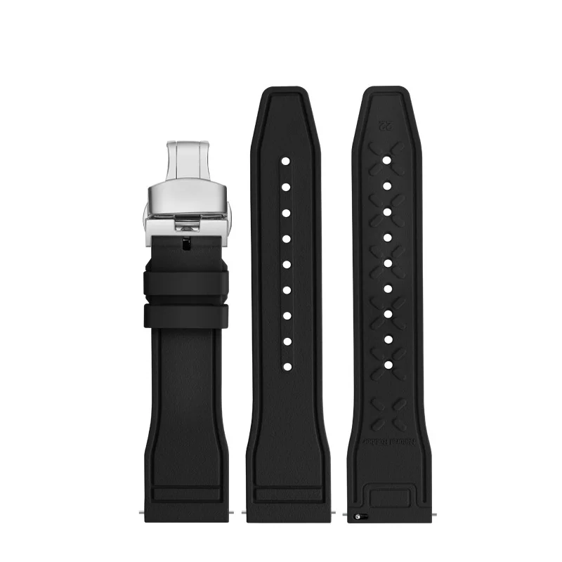 Pasek do zegarka z gumy fluorowej do wodoodpornego paska Tissot 1853, rozgwiazda, nurkowania T120120417A 21mm 22mm dla IWC Breitling Omega