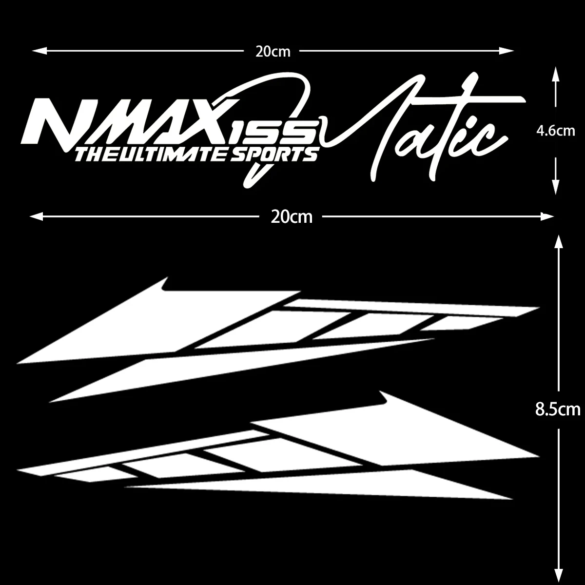 For NMAX Nmax 155 4pcs Set Reflective Motorcycle Stickers Moto Scooter Head Side Body Vinyl Decor Decals Accessories Waterproof