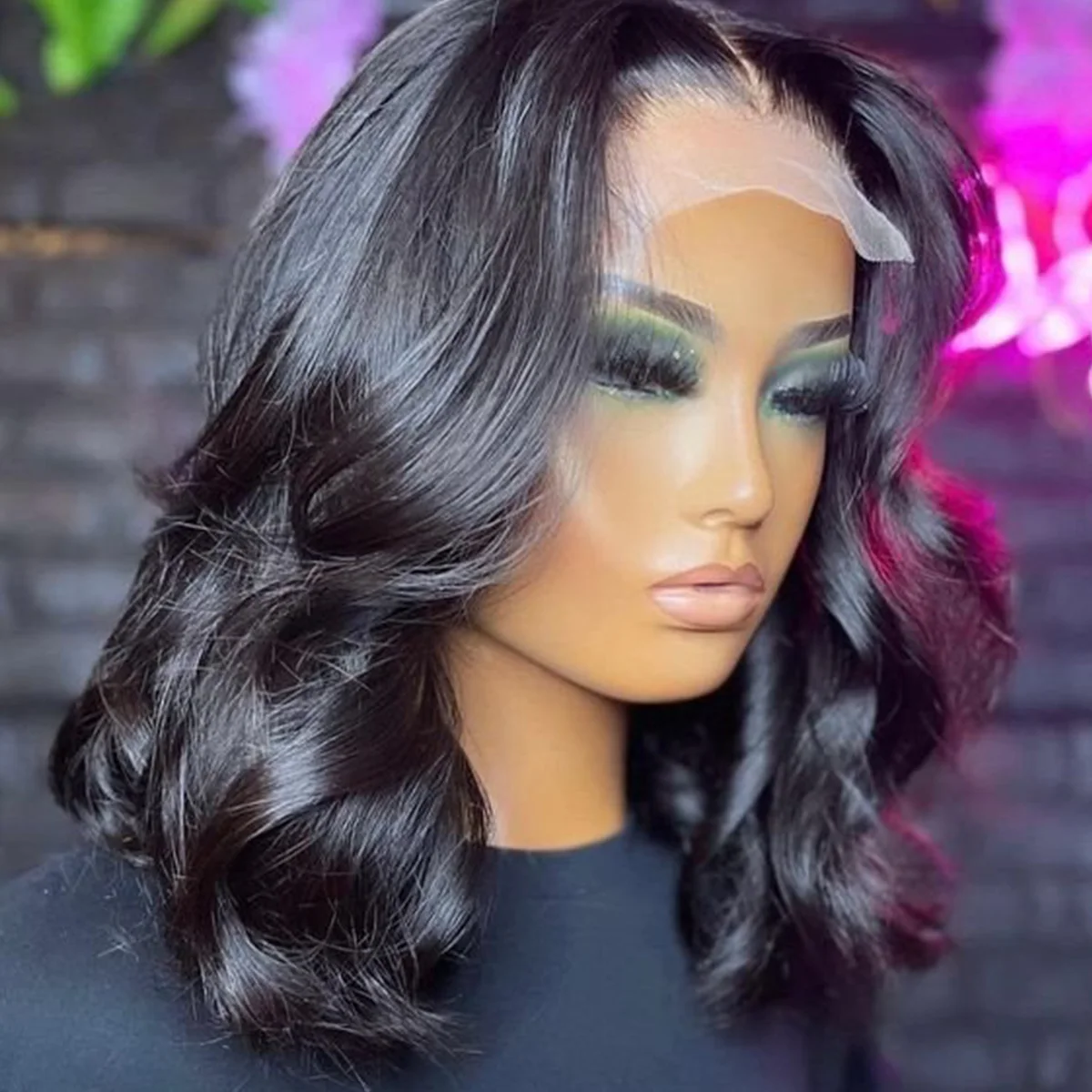 Bob Wig 4x4 Body Wave Lace Front Wigs Human Hair Wig for Black Women Pre Plucked Short Bob Wig 180 Density Indian Hair 8-16 inch