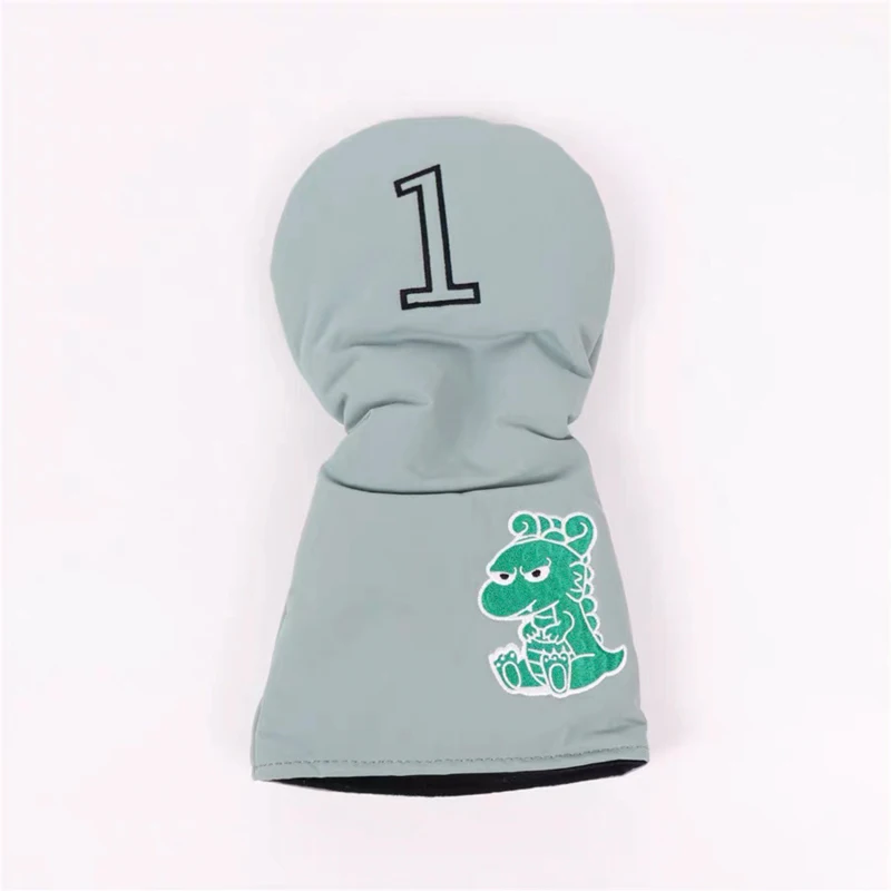 Fashion Graffiti Dinosaur Golf Club Headcovers #1 #3 #5 UT Driver Fairway Woods Cover Waterproof PU Leather Head Covers Unisex