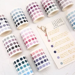 Masking Tape Colorful Washi Tape Round Shape Art Journal Decoration Scrapbooking Masking Tape Wedding/birthday/planner Decoratio