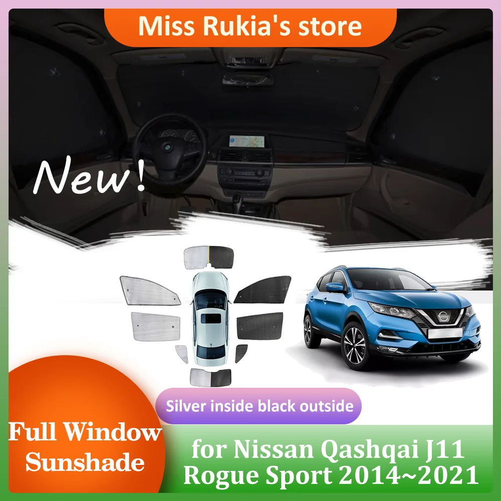 

Солнцезащитные очки для Nissan Qashqai J11 Rogue Sport 2014 ~ 2021,2015 2016 2017 2018 2019 2020 крыша, окна, козырек, коврик на лобовое стекло, занавеска, накладка на крышу, аксессуары