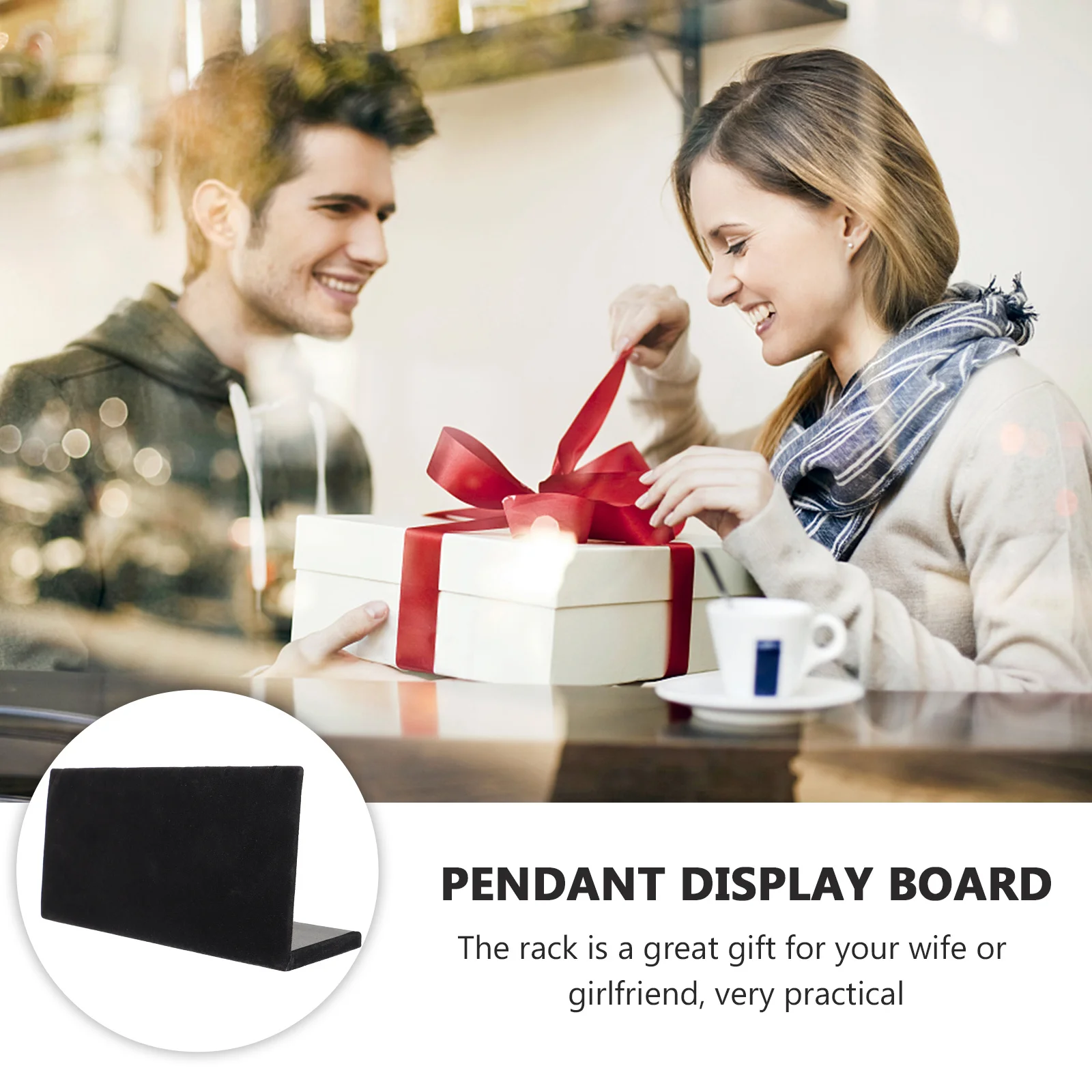 

1Pcs Jewelry Display Rack Black Practical Pendant Storage Stand Window Display Board Elegant Jewelry Holder Gift for Wife
