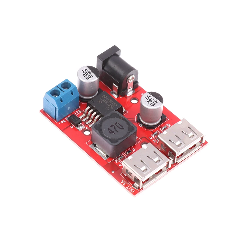 NEW DC 9V 12V 24V 36V To 5V 3A Double USB Charge DC-DC Step-down Converter Car Charging Solar 3A Voltage Regulated Power Module
