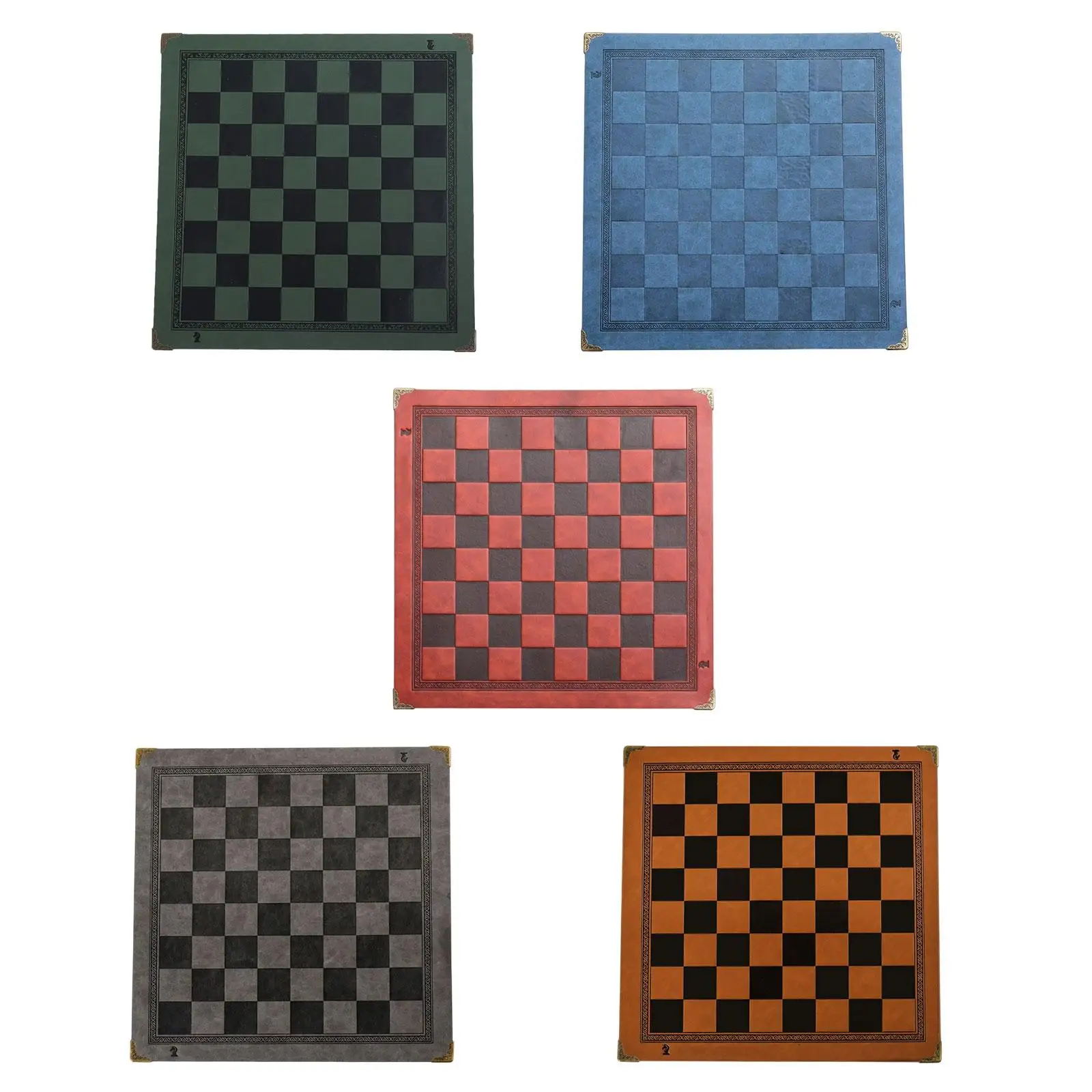 Placemat PU Leather Heat Resistant Waterproof Decorative Portable Chess Pad Mat for Table game Play Tournament Games Patio