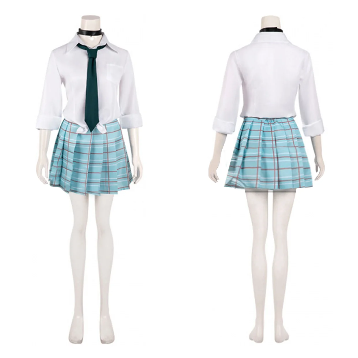 

Kitagawa Marin Cosplay Costume Marin Blue Plaid JK Uniform Suit High School Suit Halloween Party Costume
