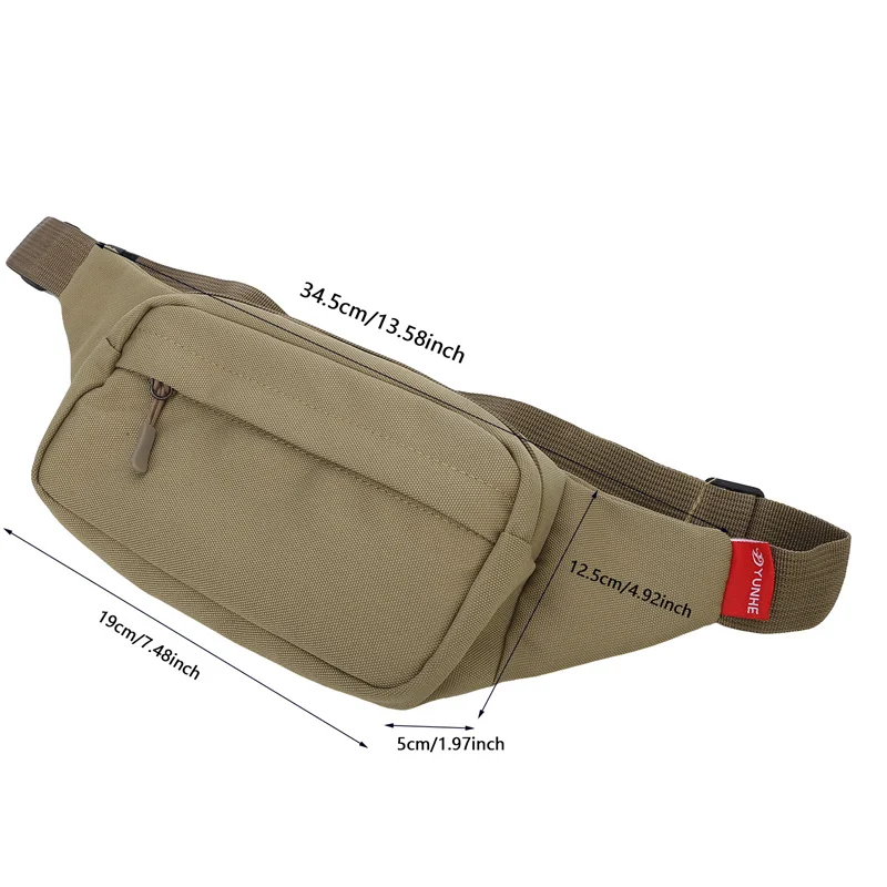 Large Fanny Pack for Men Women,Waterproof Crossbody Sports Waist Bag Pack Lightweight Belt Bag Hip Bum Bag