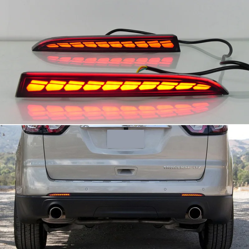 

Car Accessory LED Rear Reflector For Chevrolet Traverse 2013-2017 Auto Signal Indicator Tail Light Bumper Brake Lamp