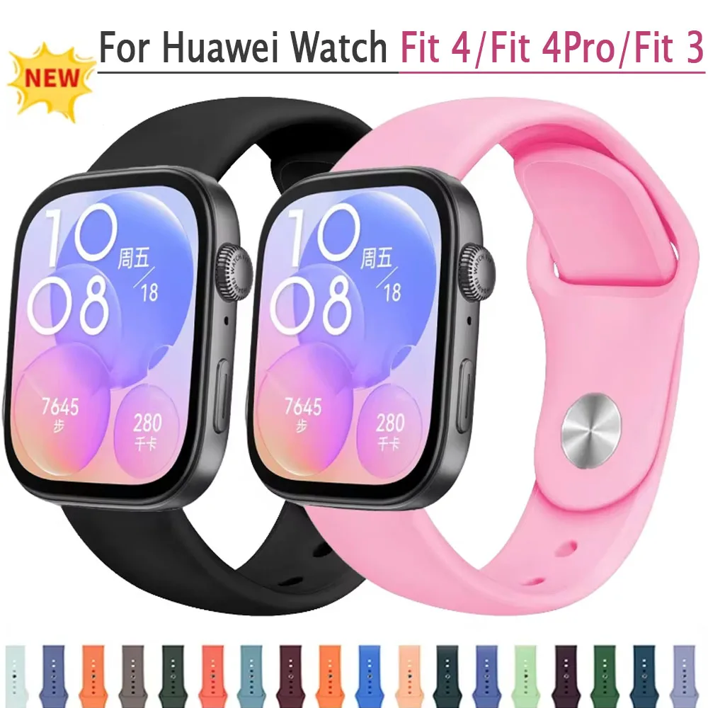 

Soft Silicone Strap for Huawei Watch Fit 4/Fit 4Pro Smartwatch Comfortable Adjustable Watchband Accessories Huawei Watch Fit 3-4