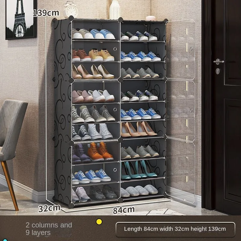 Shoe Rack Cabinets Shelf Shoes Storage Organizer Cupboards Furniture Hallway Entrance Multiple Layer Dustproof Cover Transparent