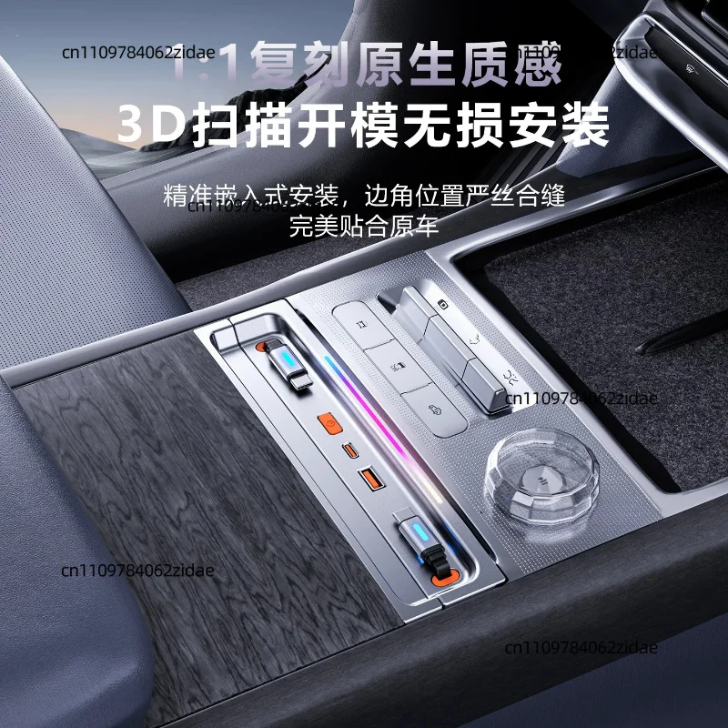 For ZEEKR 9X Car Docking Station Super Fast Charger Type-C USB Adapter Interior Modification Accessories