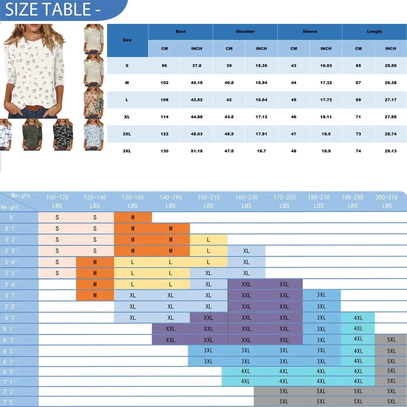 Women's Casual 3/4 Sleeve T-Shirts New Neck Tops, pinstripe pattern Tees Blouses Casual  Pullover Suitable Female Daily Dating