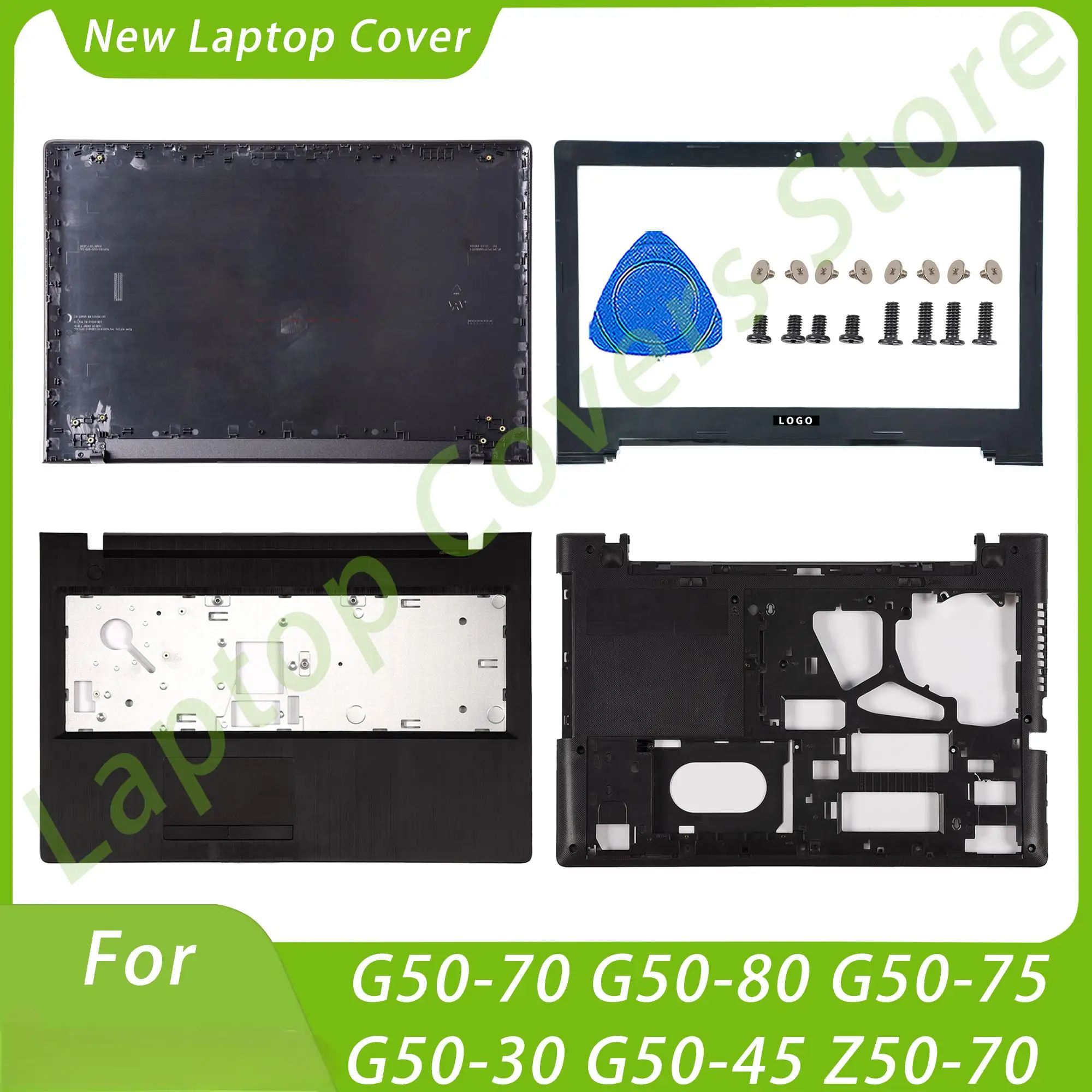 New Part For G50-70 G50-80 G50-75 G50-30 G50-45 Z50-70 LCD Back Cover Front Bezel Laptop Housing Case Silver Replacement