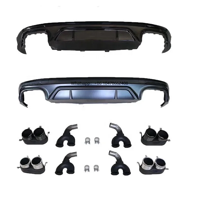 

For Q5 FY Pre-facelift SQ5 Look Rear Diffuser With Exhaust Tips for Q5 S-line Rear Bumper 2018 2019 2020
