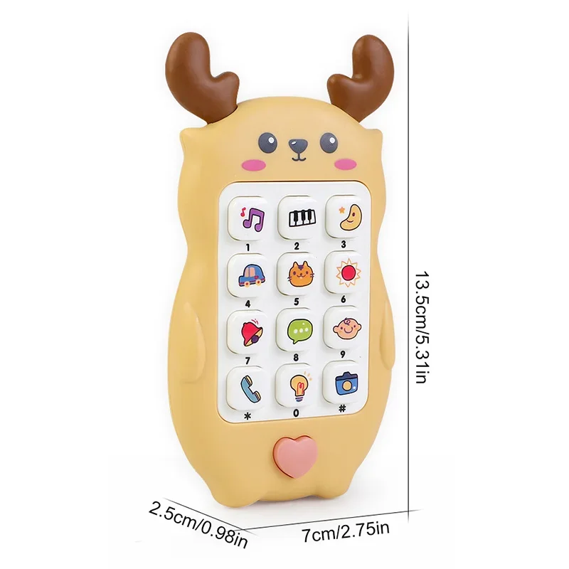 2024 Study Educational toys Cellphone with LED Baby Kid Educational phone English Learning Mobile Phone Toy Christmas Gifts