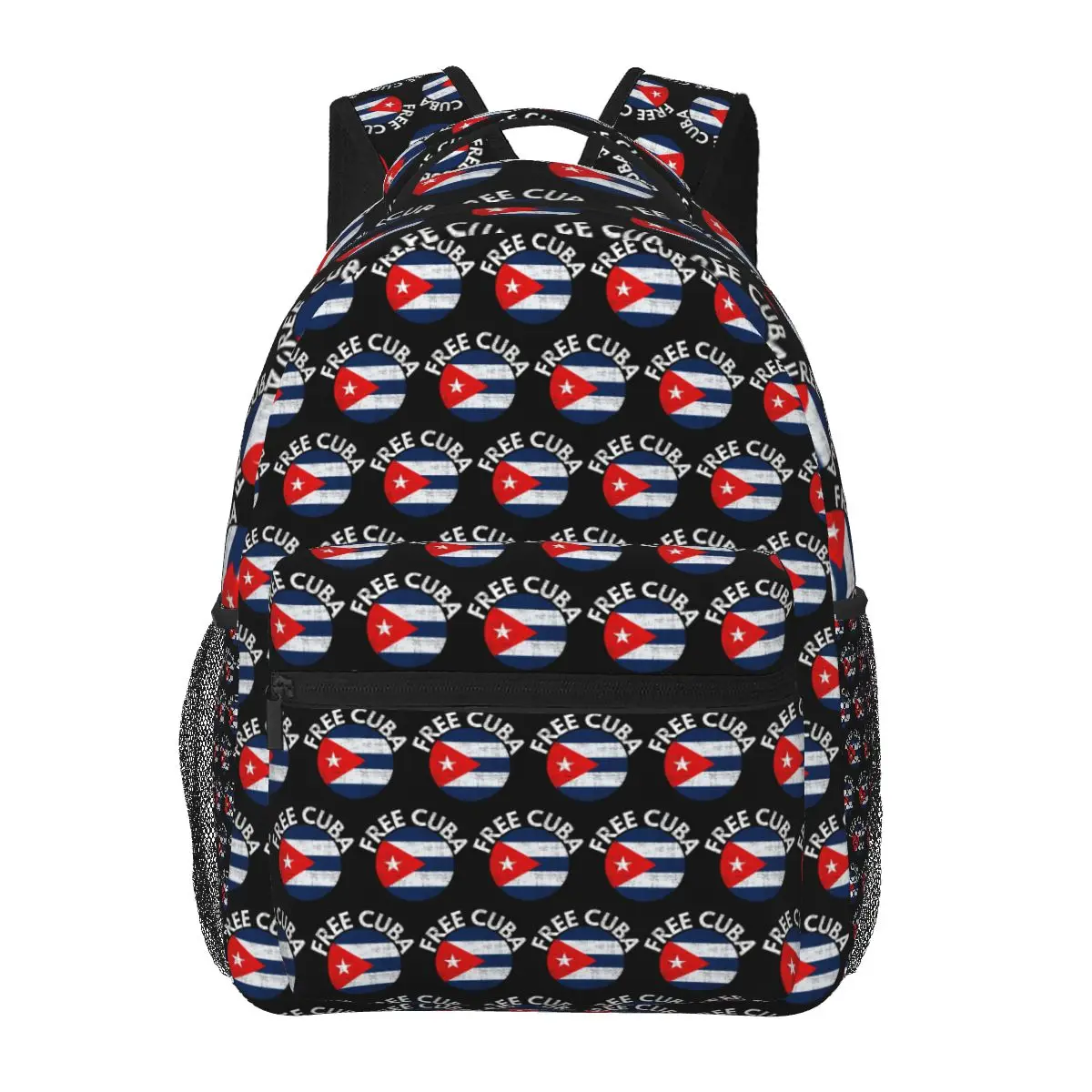Cuban Cuba Country Flag Student Backpack School Bag Hiking Travel Daypack for Boys Girls Fashion Bookbag Shoulder Bags