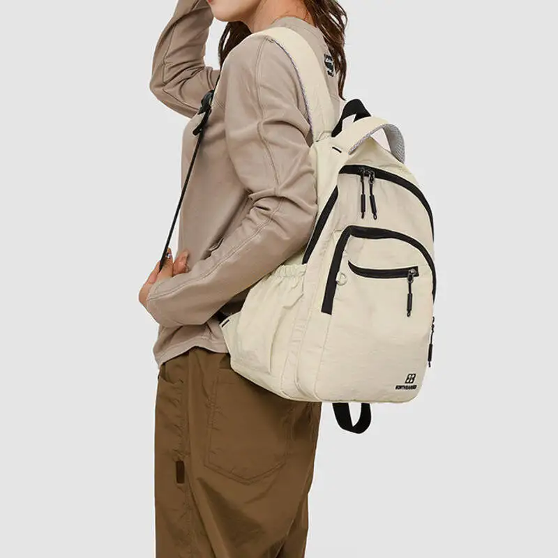 

Backpack Waterproof Nylon Large Capacity with Multiple Pockets Breathable Mesh Straps Adjustable Straps Durable Daily Commute