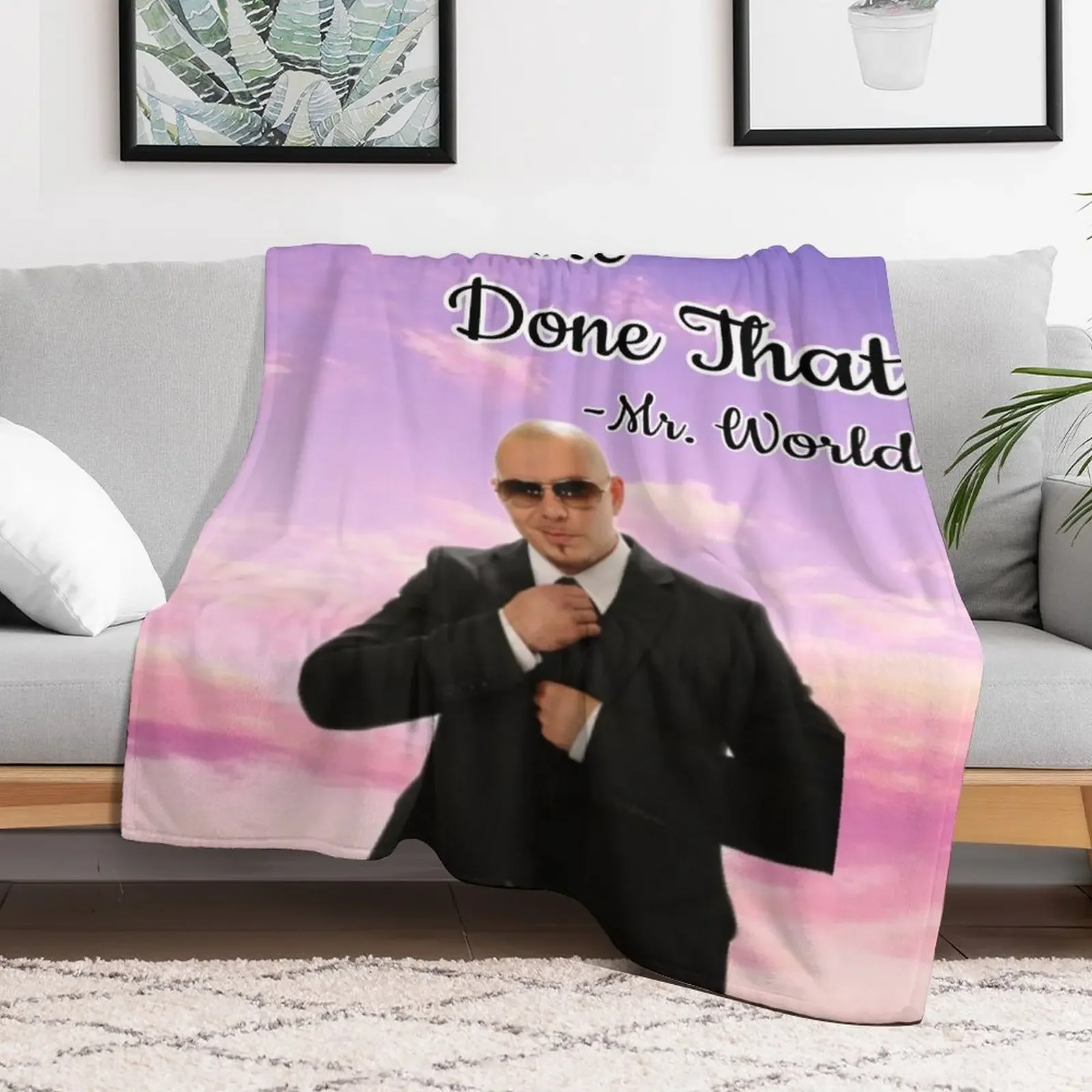 Mr Worldwide Tapestry for Maddie Throw Blanket Polar Blankets Sofas Of Decoration Blankets