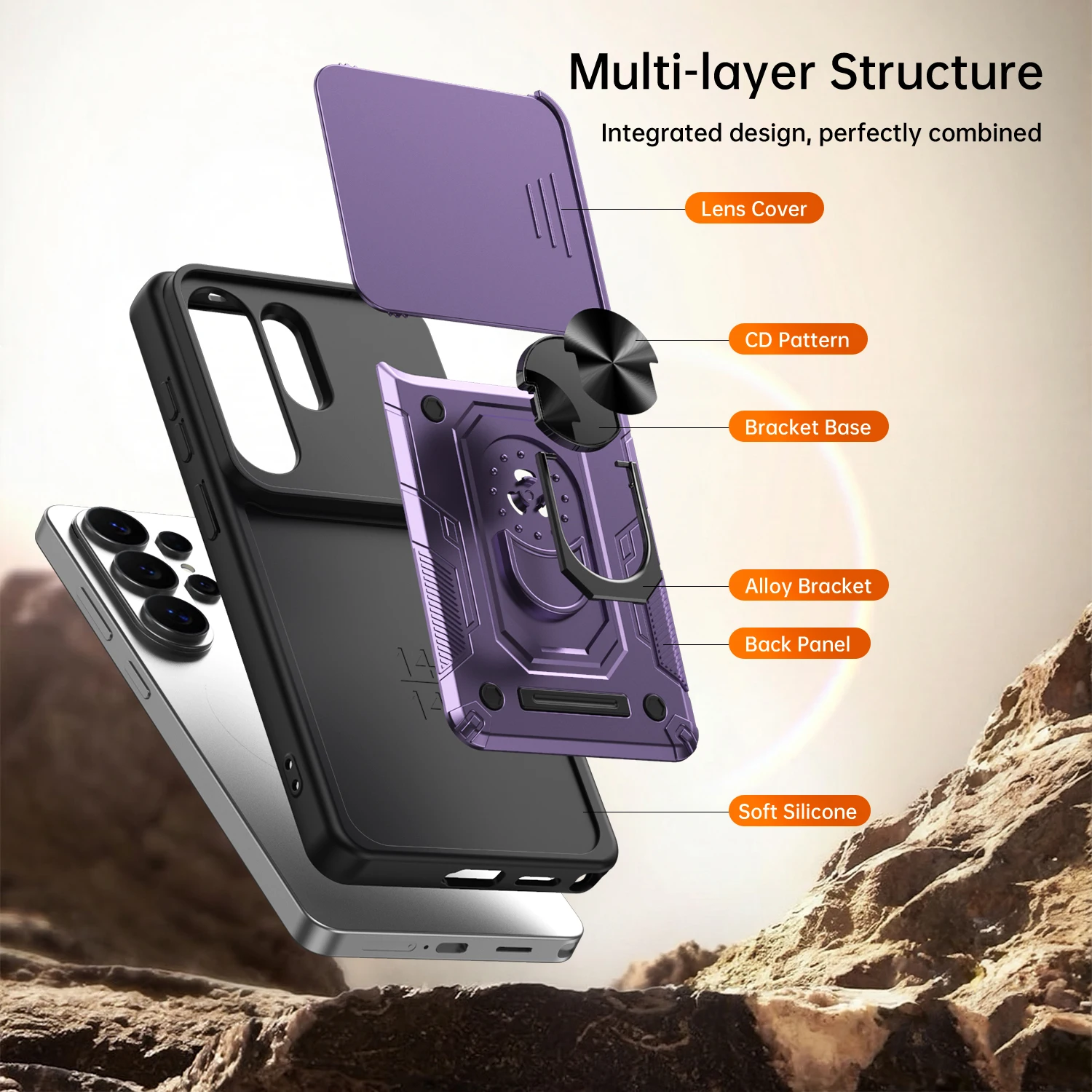 Stoßfeste magnetische Schutzhülle mit Kameraständer und Schiebe-Kameraschutz für Samsung Galaxy A17 A26 A36 A56 A37 A57 A27 S26 Plus Ultra – Detail 7