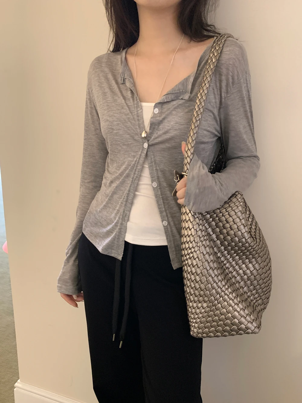 

5Color Summer SML 2025 Korean Style Long Sleeve Cardigans Loose Thin Sun Protection Blouse Female Outwear tops (xY3846