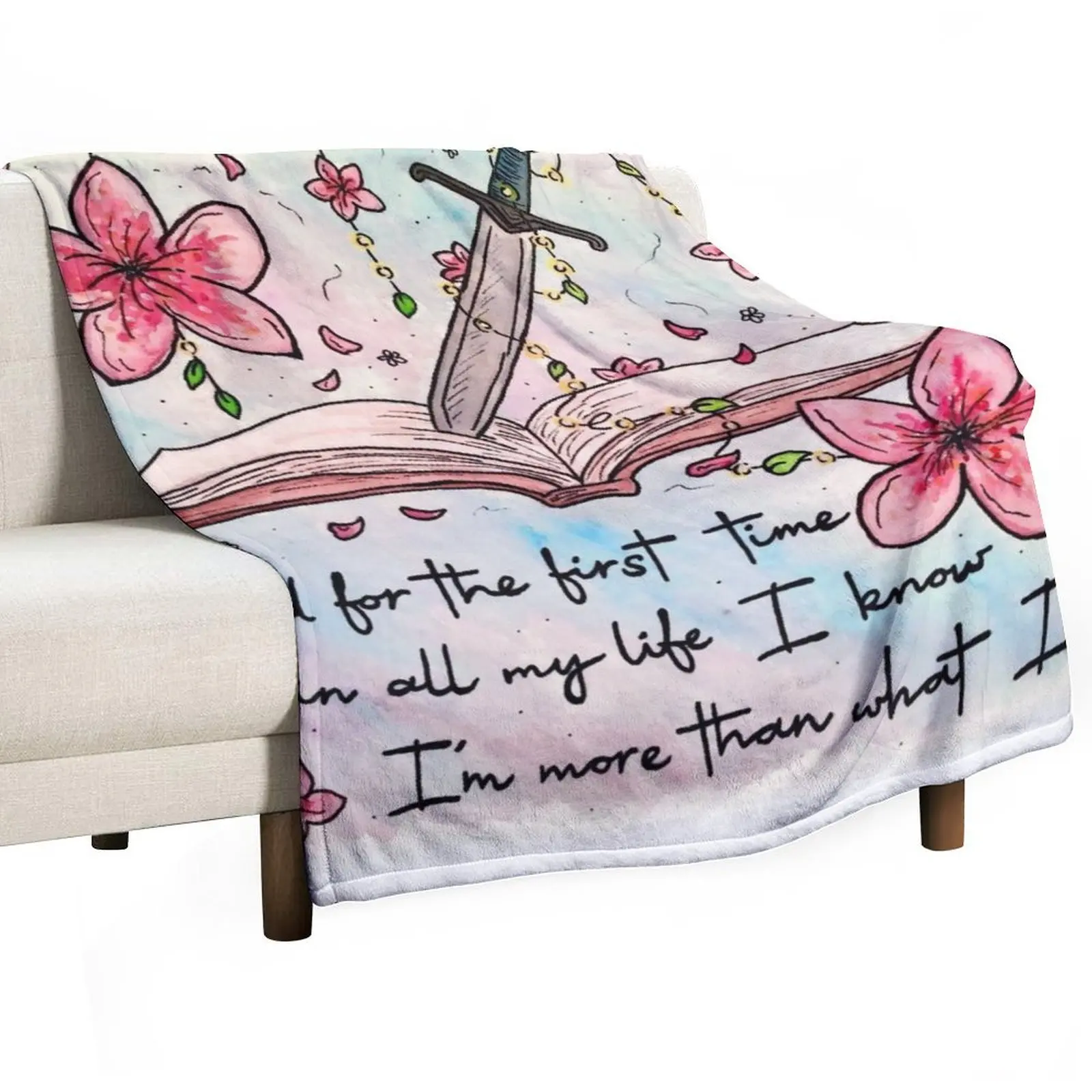 

Blossoms Books & Bracken Inspired by The Amazing Devil Throw Blanket Soft Plush Plaid Furrys Thermal Plaid Blankets