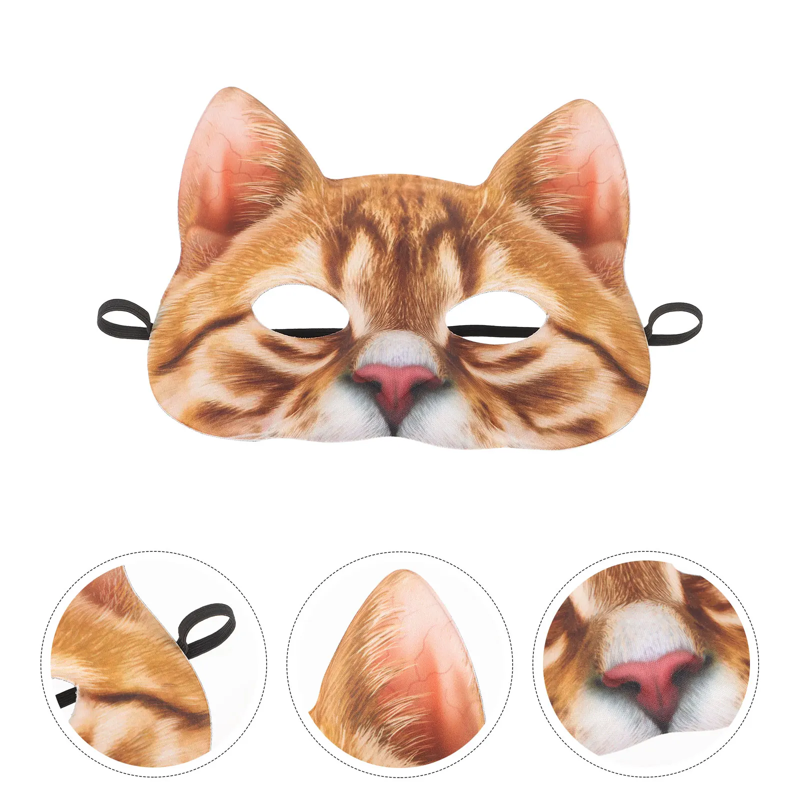

EVA Fabric Costume Masquerade Cat Face Mask Mask Half Eyes Design Halloween Masquerade Party Masks