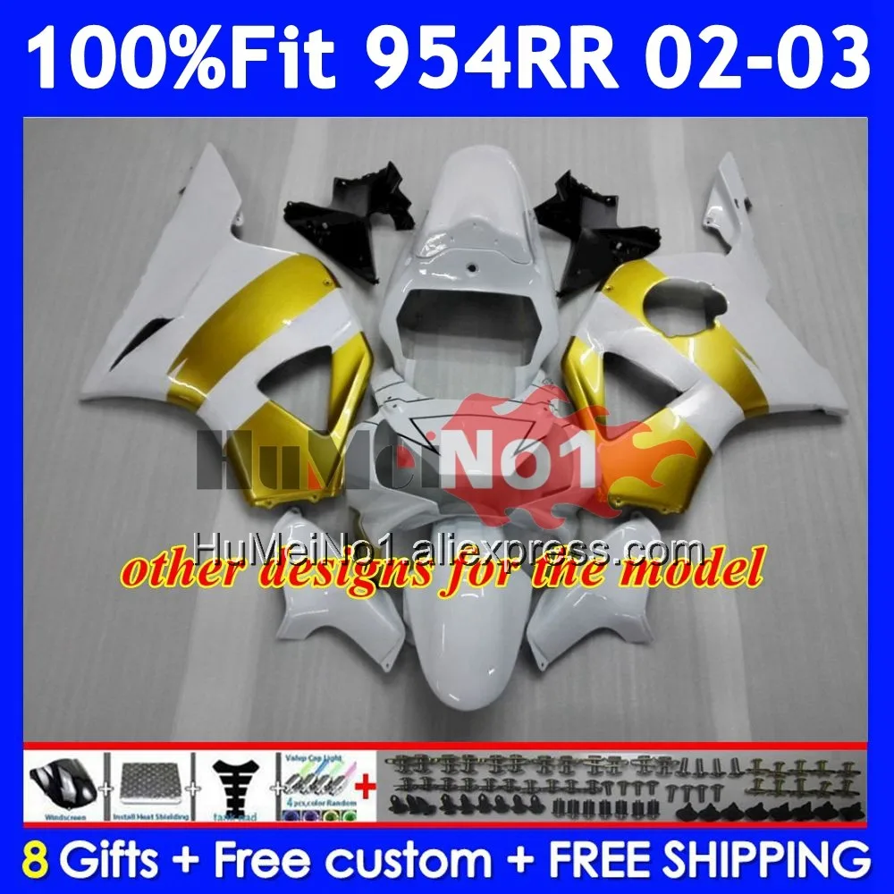 Body For HONDA CBR900RR CBR 900 954 RR CBR900 CC CBR954 RR 58No.12 CBR 954RR 900RR CBR954RR 2002 2003 Gloss white 02 03 Fairing