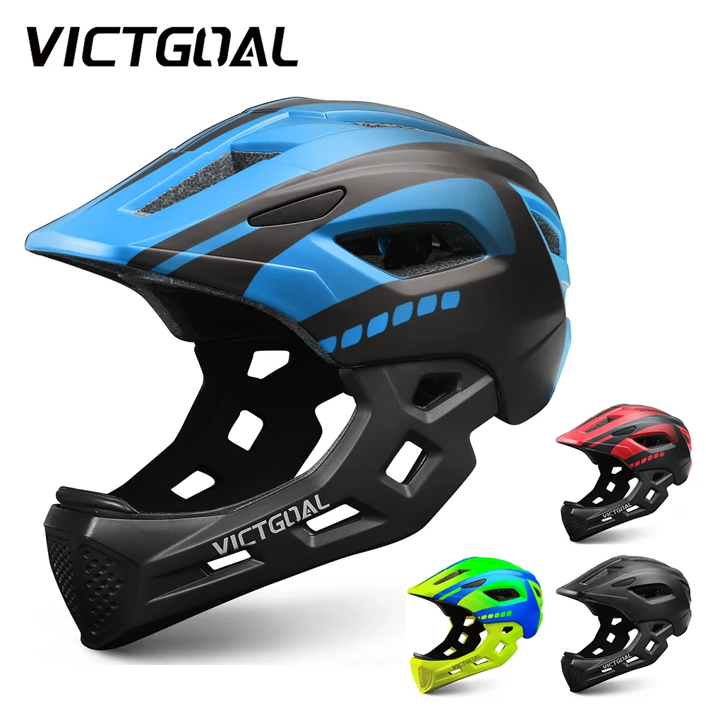 

VICTGOAL Detachable Kids Full Face Helmets with Taillight Scooter Skateboard BMX Bike Helmet Children Safety Cycling Accessories