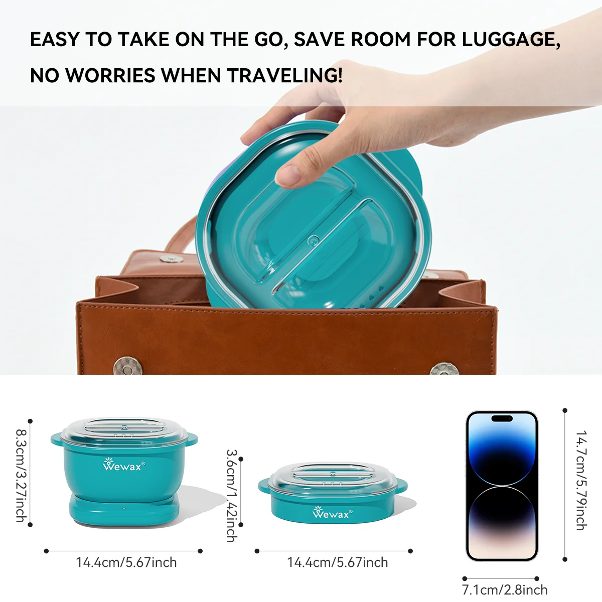 WEWAX  35Pcs Foldable Silicone Wax Heater Kit EU Plug Hard Wax Beans Milk Honey Lavender Aloe Vera for Full Body Hair Removal