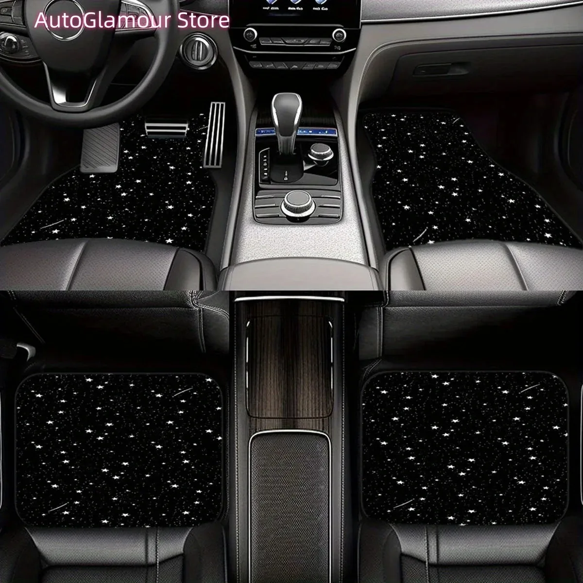 

[Starry Sky Theme SUV Car Mats] 2D.4pcs Starry Sky Theme Style Elements Universal SUV Car Mats, Suitabl