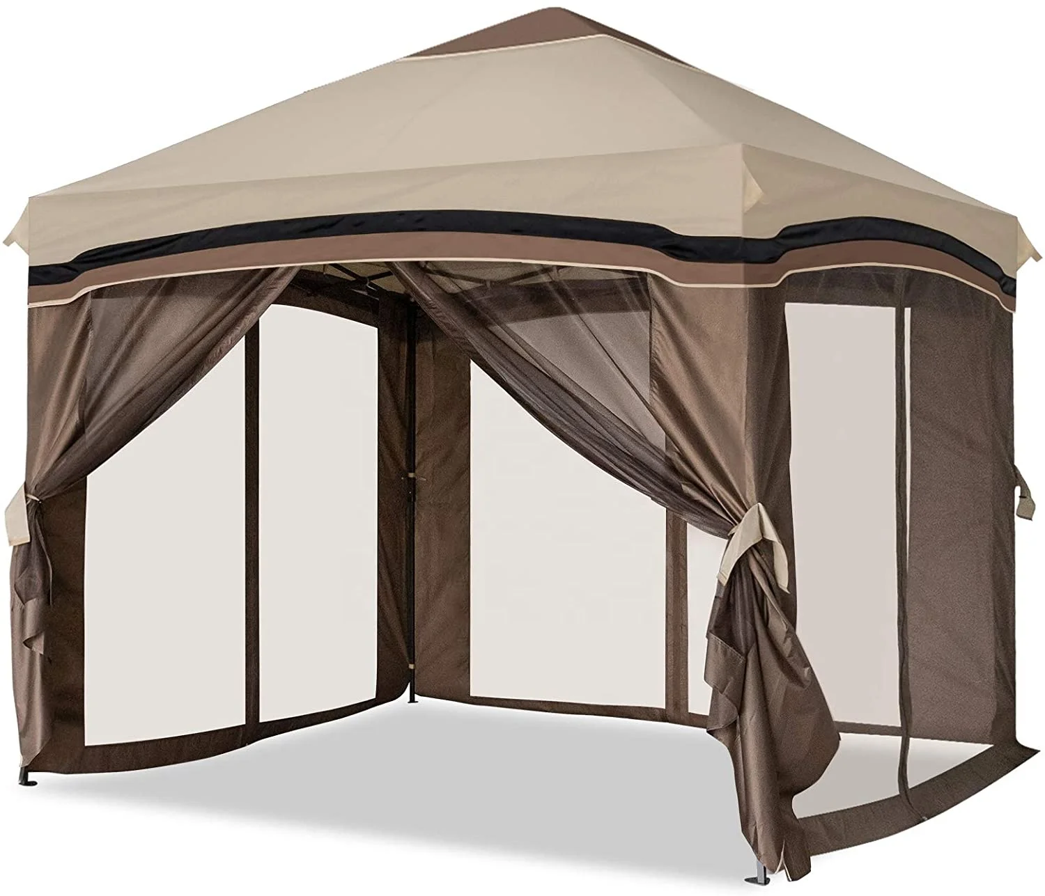 

10' X 10' Camping Canopy Tent Outdoor Pop up Tent Gazebo Shelter with Netting Tent