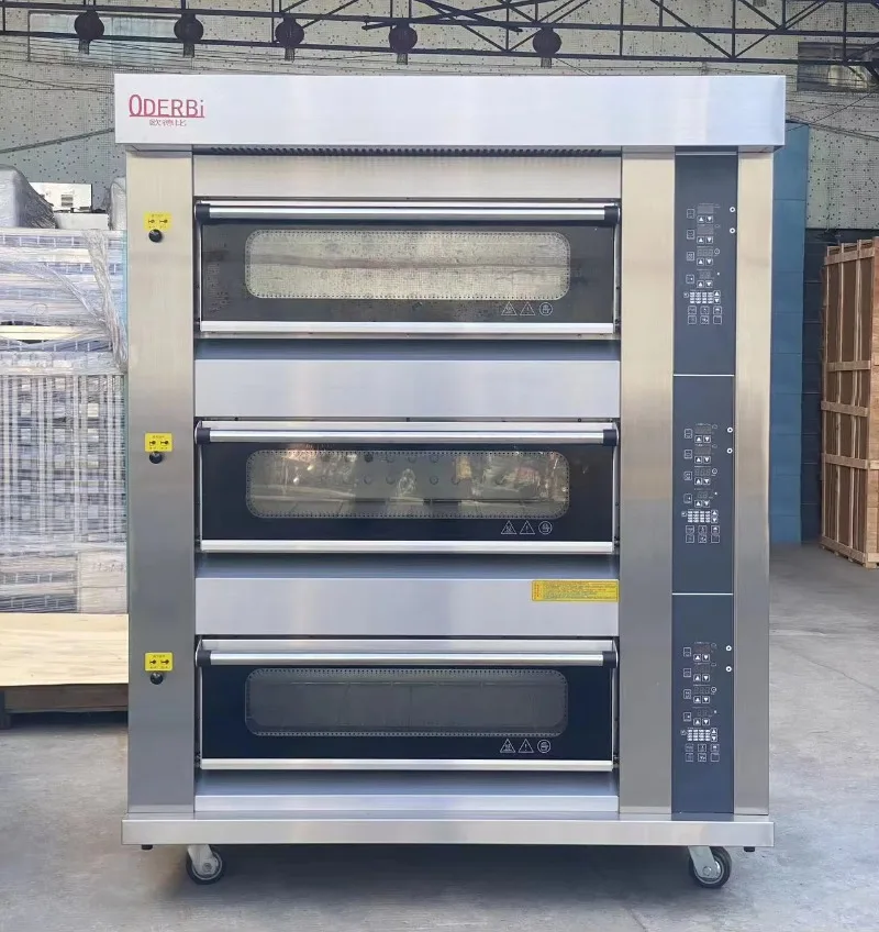 Customized Commercial 3 Deck 6 Trays Gas Oven Pizza Bread Cake Baking Oven for Catering Kitchen Equipment