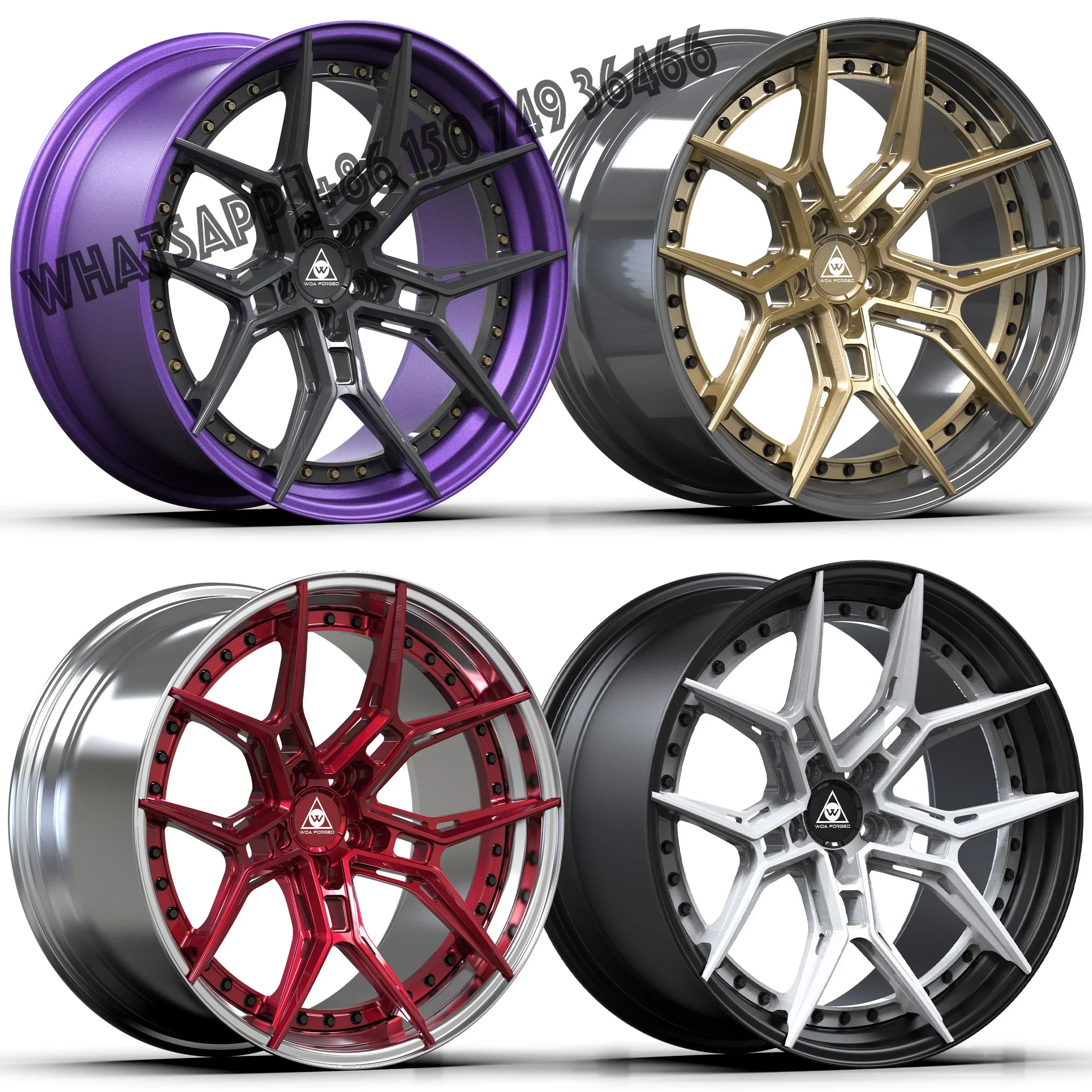 

WOAFORGED Manufacturer Wholesale 2 Piece 3 Piece Forged Wheel Aluminium Alloy 6061t6 for Porsche/Bmw/Audi 5x112 5x120 5x14.3